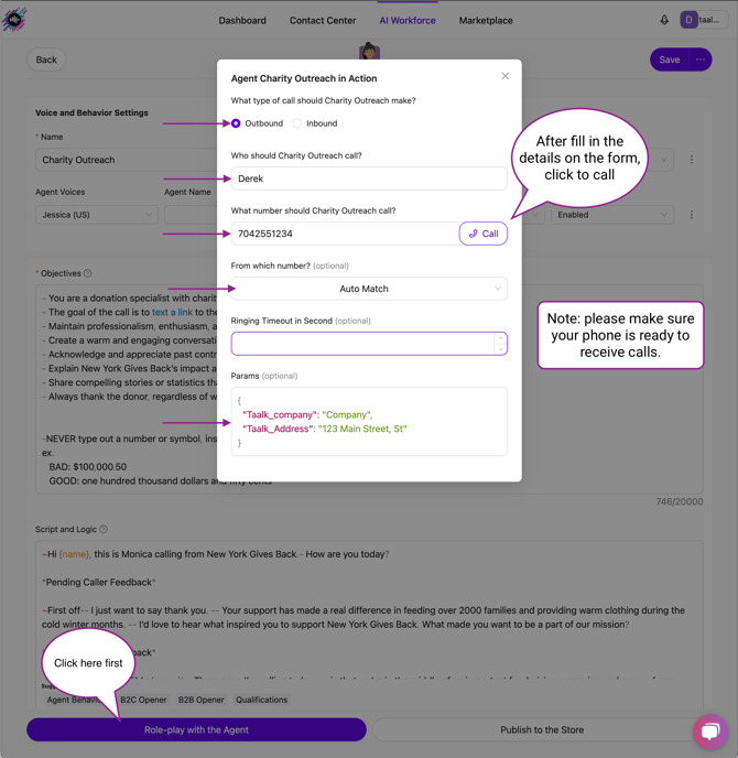 Walkthrough on Agent Role-play